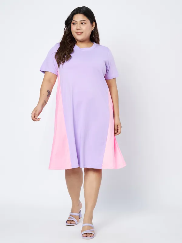 BRINNS_Women_Colourblocked_Cotton_A-Line_Dress