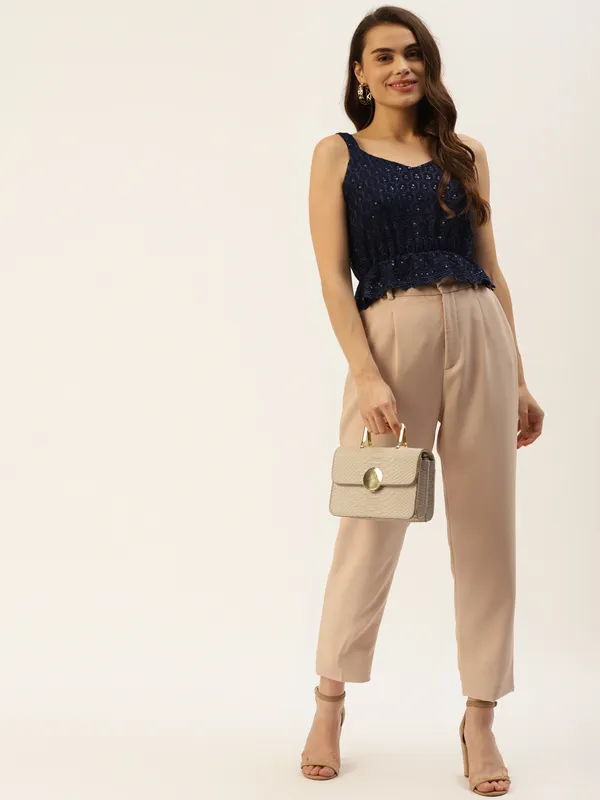 Navy_Rayon_Sequinn_Tops_For_Women