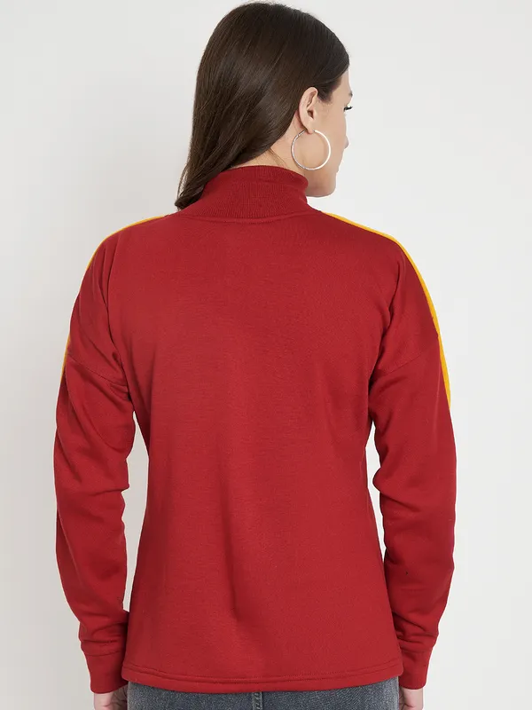 Maroon_Solid_Sweat-shirt