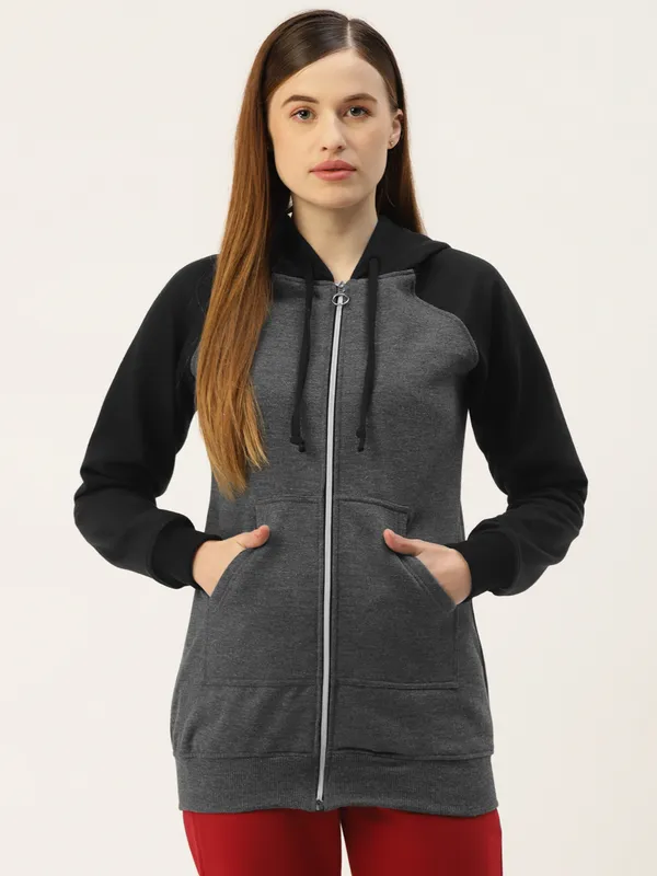 BRINNS_Women_Teal_Blue_Colourblocked_Hooded_Sweatshirt