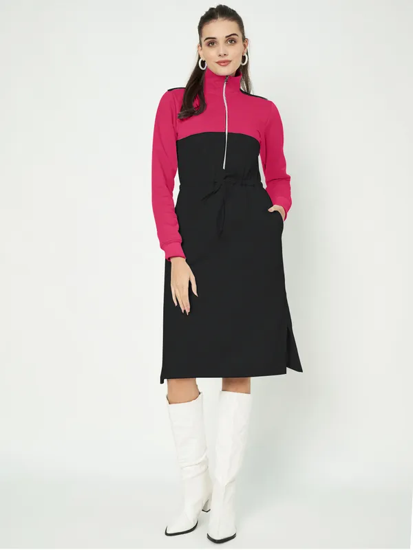 BRINNS_Women_Colourblocked_A-Line_Dress