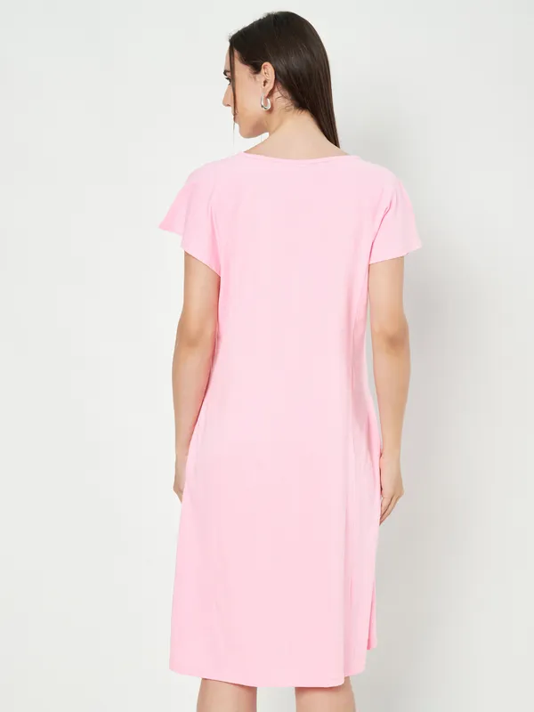 BRINNS_Women_Colourblocked_Cotton_V-neck_Knee_Length_A-Line_Dress