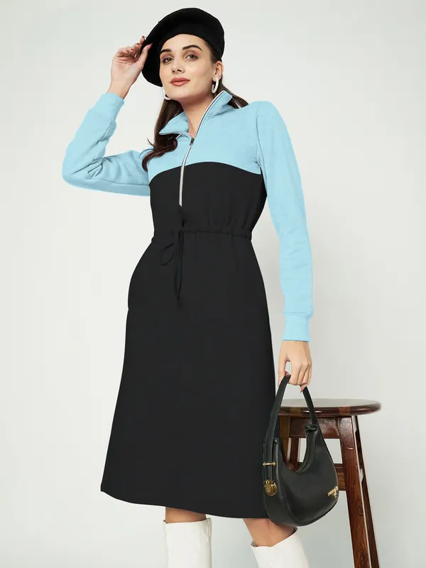 BRINNS_Women_Colourblocked_A-Line_Dress