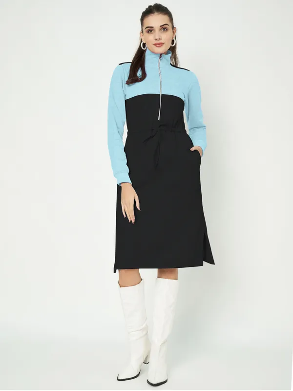 BRINNS_Women_Colourblocked_A-Line_Dress