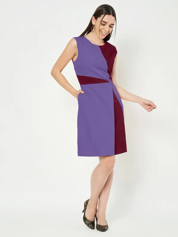 BRINNS_Women_Colourblocked_A-Line_Dress