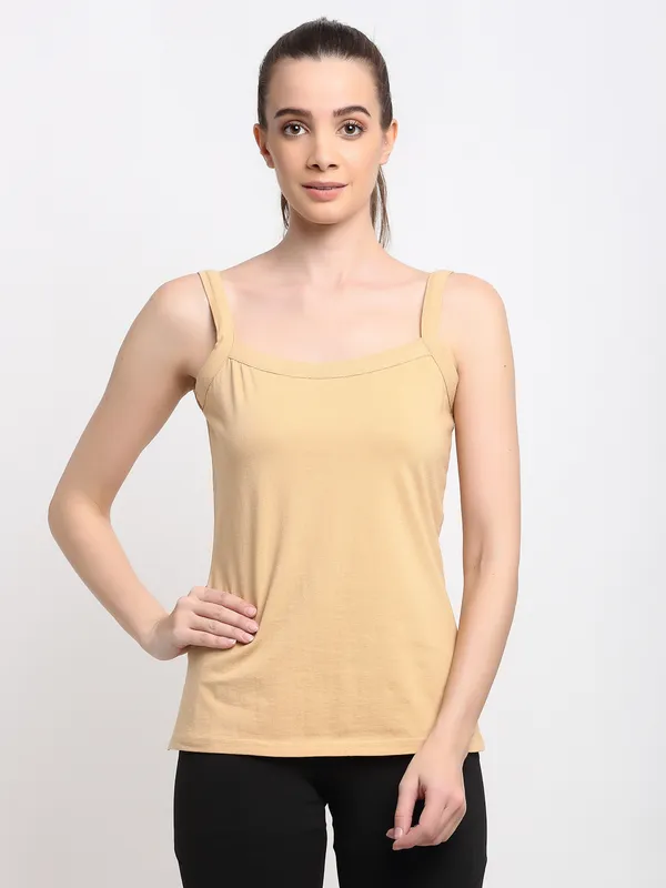 Dbeige_Cotton_Lycra_Camisoles