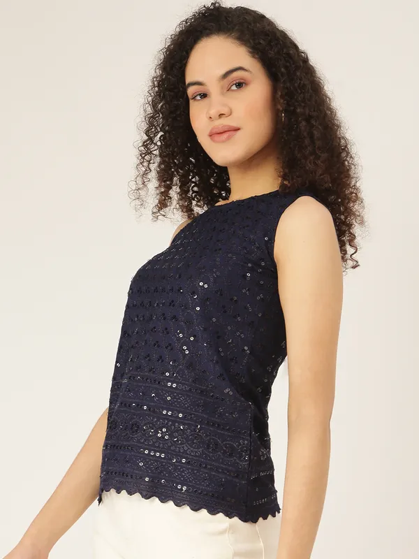Navy_Rayon_Sequinn_Tops