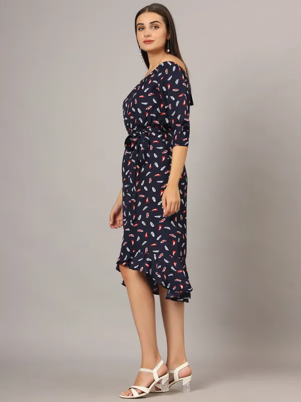 Multi_Print_Polyester_Print_Dresses