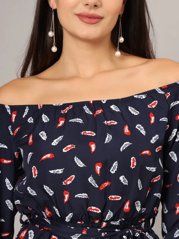 Multi_Print_Polyester_Print_Dresses