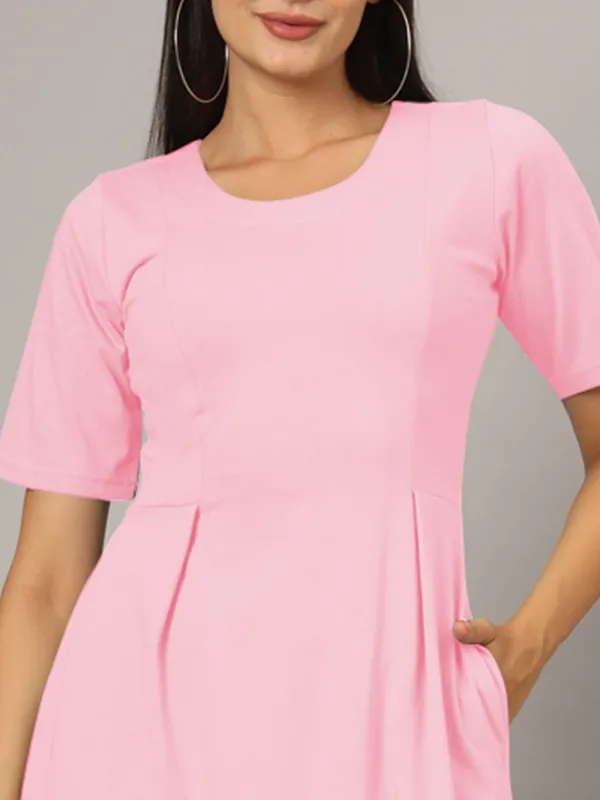 BRINNS_Women_Solid_Plus_Size_Cotton_A-Line_Midi_Dress