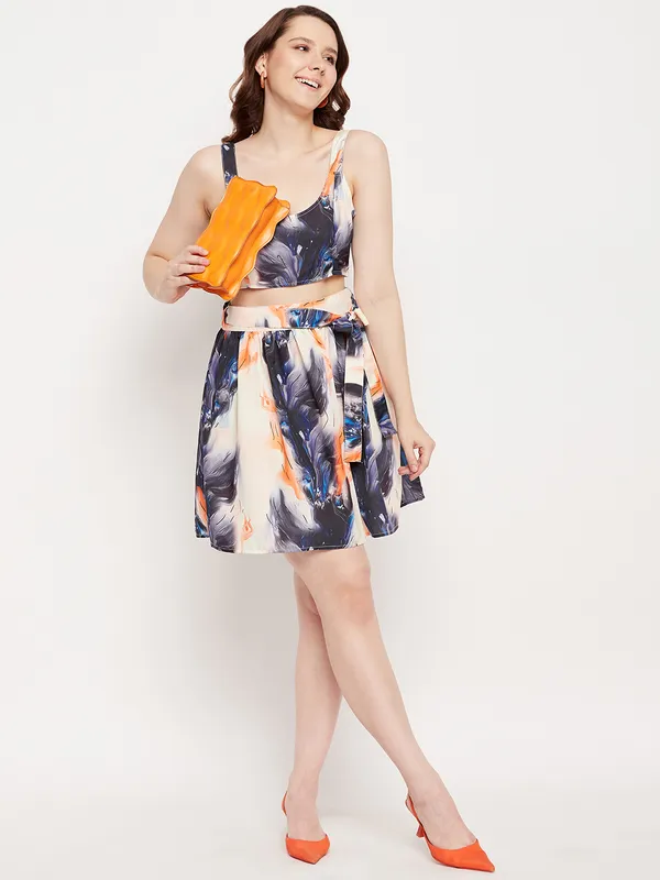 Multi_Print_Polyester_Print_Skirts_For_Women