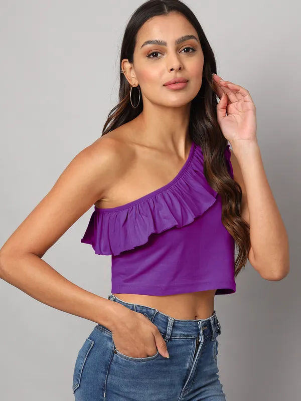 Purple_Cotton_Blend_Single_Jersey_Tops