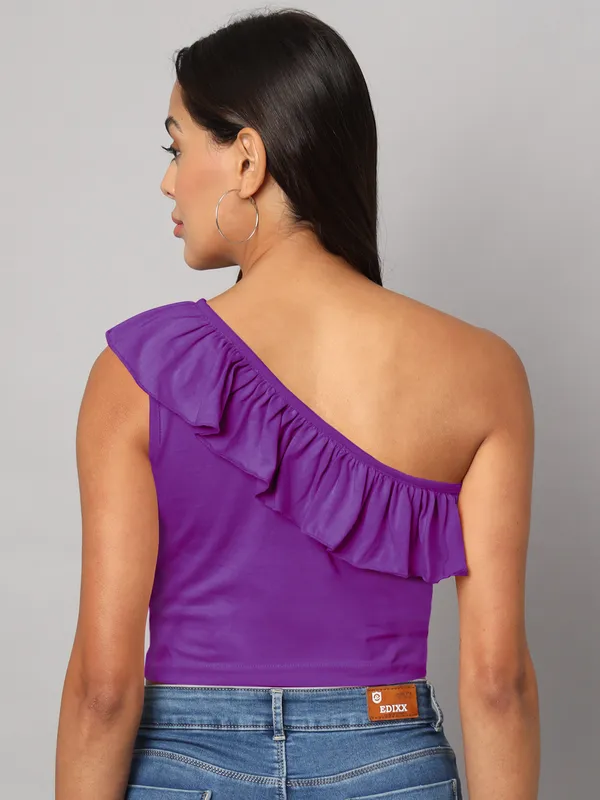 Purple_Cotton_Blend_Single_Jersey_Tops