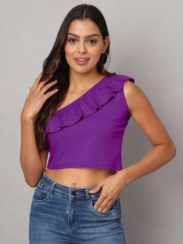 Purple_Cotton_Blend_Single_Jersey_Tops