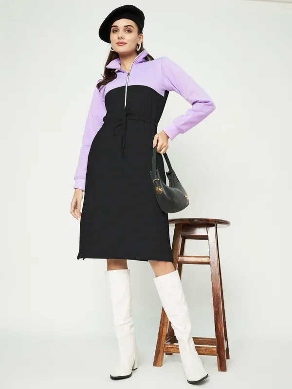 BRINNS_Women_Colourblocked_A-Line_Dress