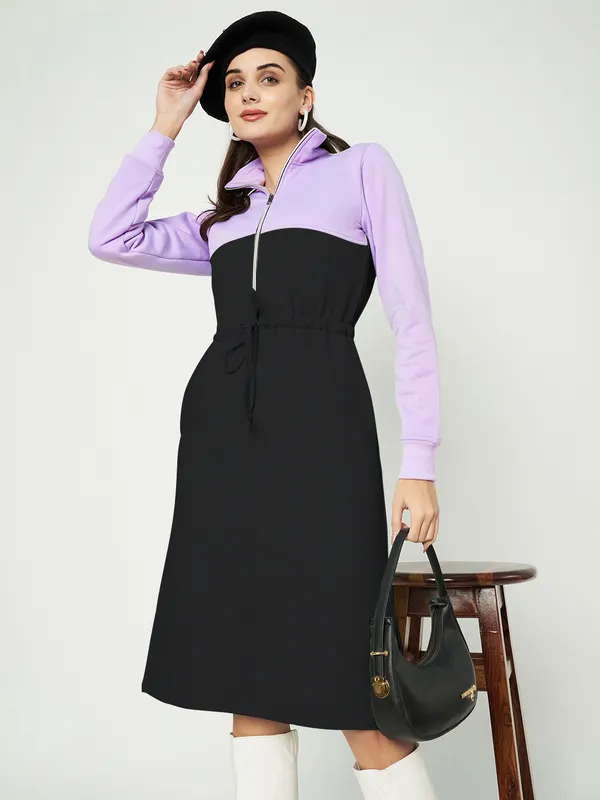 BRINNS_Women_Colourblocked_A-Line_Dress