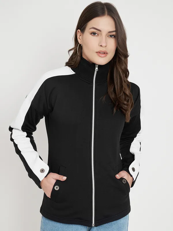 BRINNS_Women_Maroon_Solid_Sweatshirt
