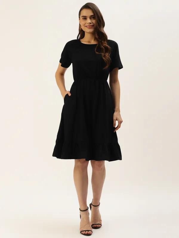 Black_Cotton_Blend_Single_Jersey_Dresses