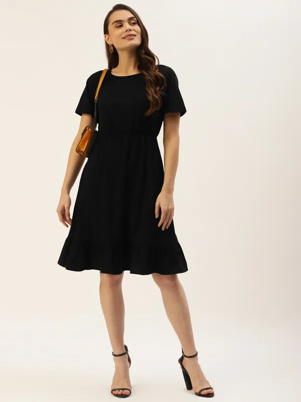 Black_Cotton_Blend_Single_Jersey_Dresses