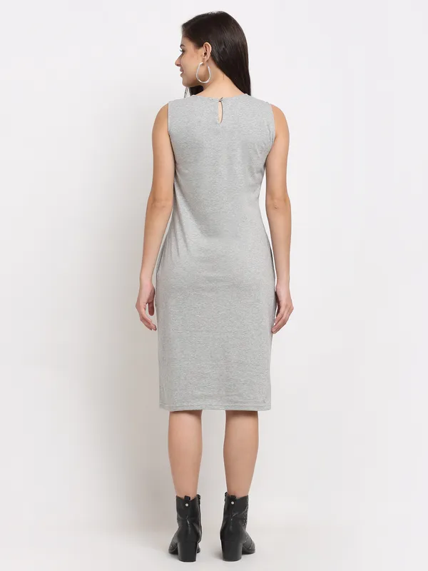 White_Solid_Pure_Cotton_A-Line_Midi_Dress