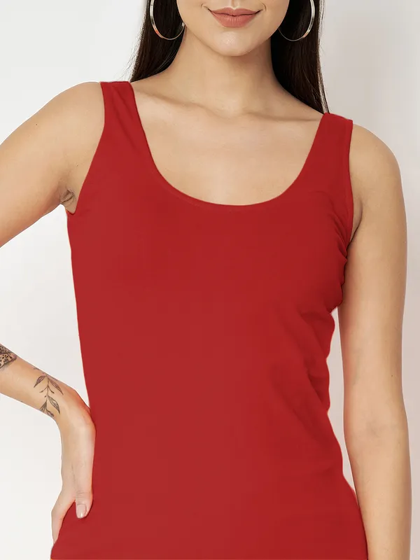 Maroon_Cotton_Lycra_Dresses