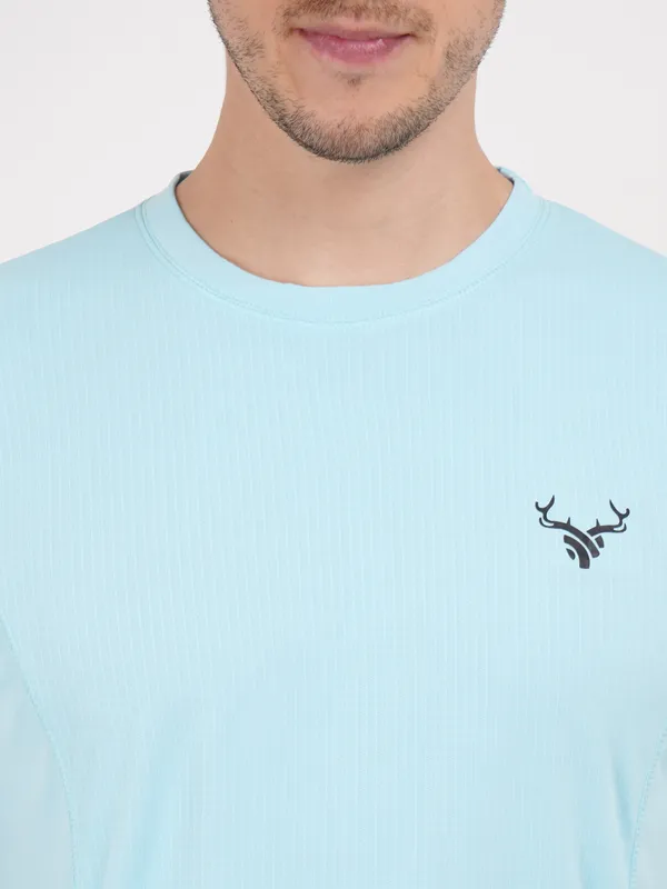 Light_Blue_Crew_Neck_T_Shirt_with_Small_Logo_For_Men