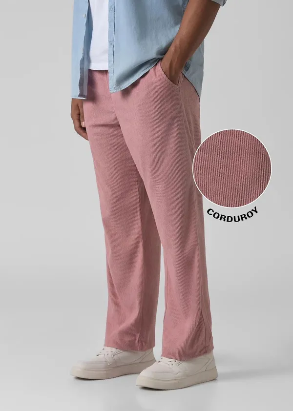 Dusty_Pink_Corduroy_Relaxed_Fit_Drawstring_Pants_For_Men