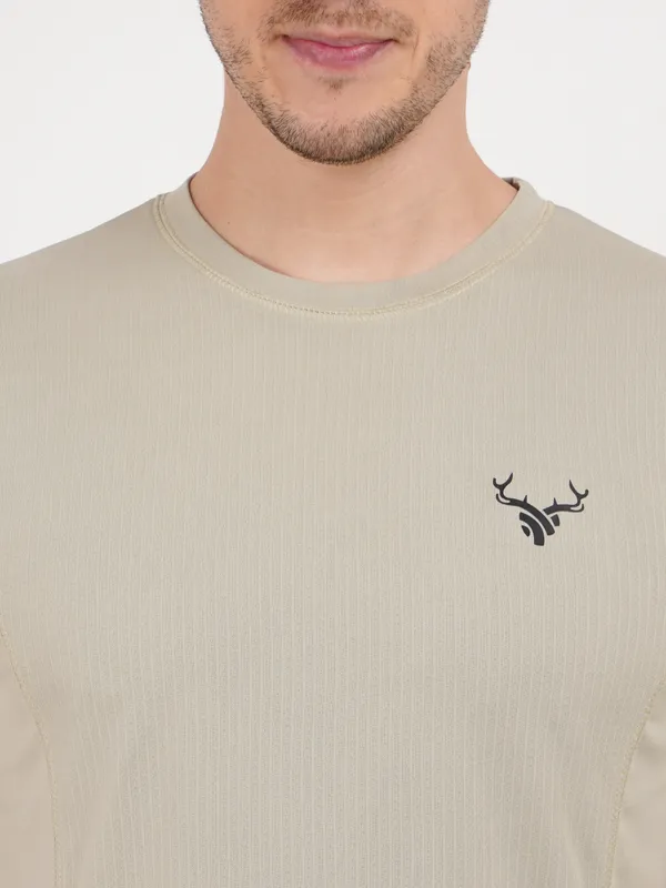 Beige_Crew_Neck_T_Shirt_with_Deer_Logo_for_Men_For_Men