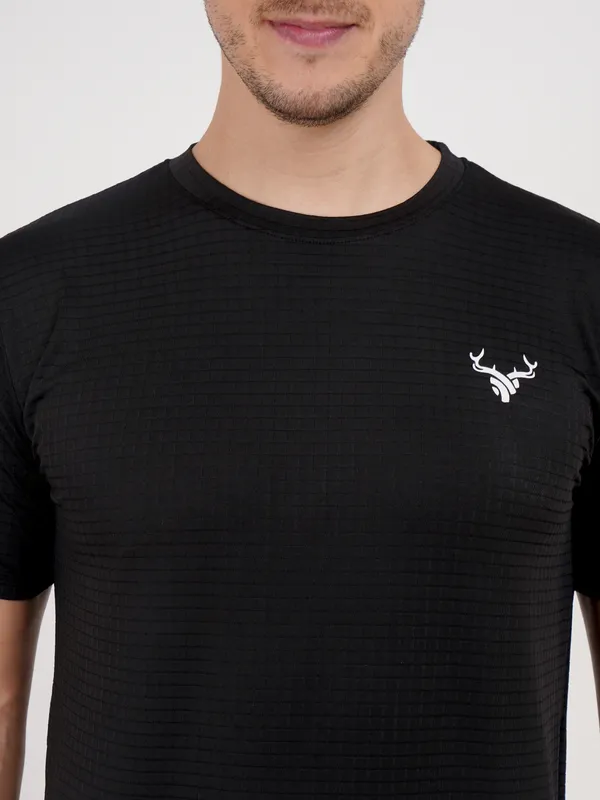 Black_T_Shirt_with_Deer_Logo_For_Men