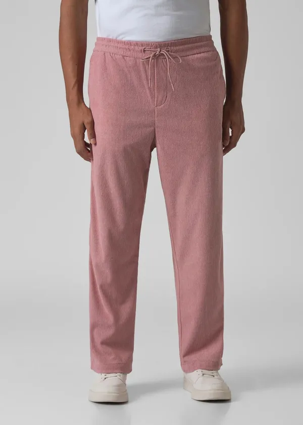 Dusty_Pink_Corduroy_Relaxed_Fit_Drawstring_Pants_For_Men