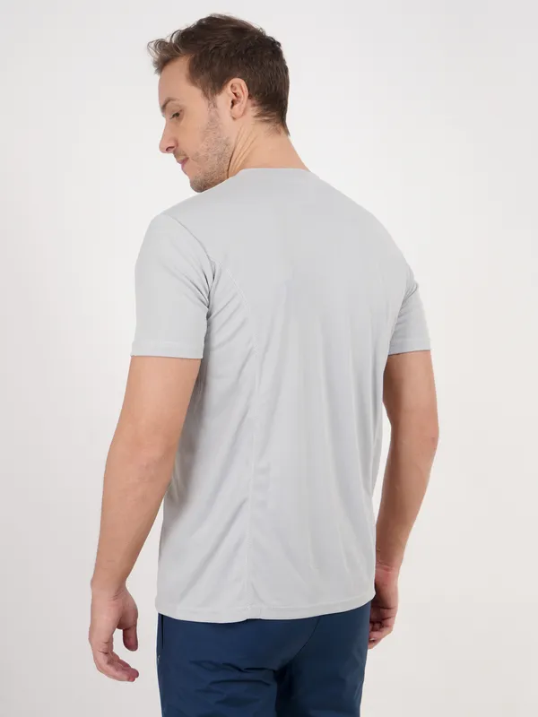 Grey_Round_Neck_T_Shirt_with_Deer_Logo_For_Men