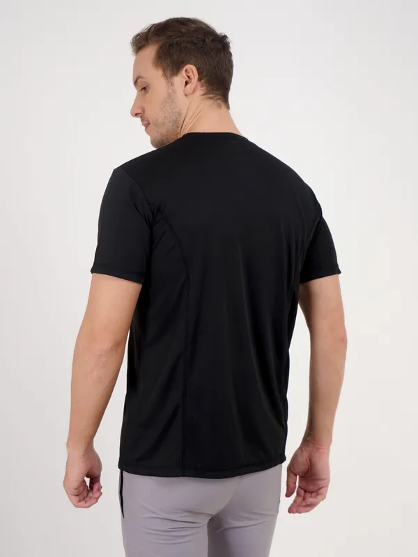 Black_Crew_Neck_T_Shirt_with_Antler_Logo_For_Men