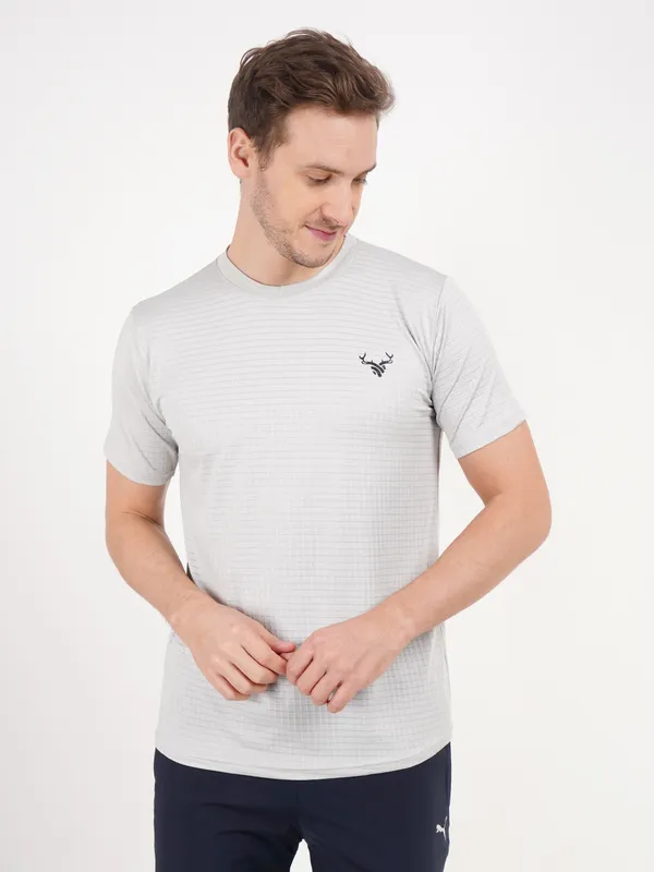 Grey_Crew_Neck_And_Black_T_Shirt_with_Deer_Logo_For_Men