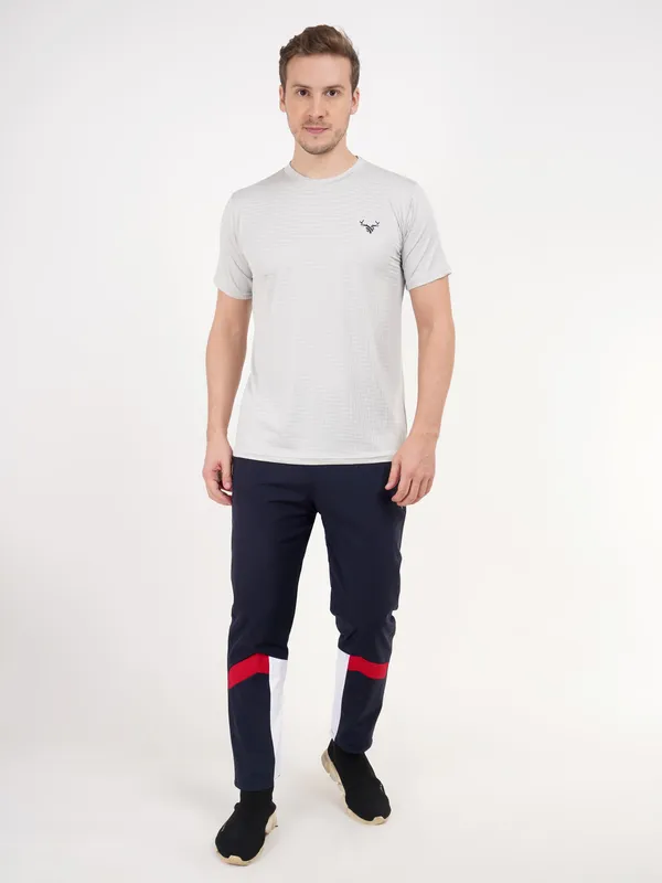 Grey_Crew_Neck_And_Black_T_Shirt_with_Deer_Logo_For_Men