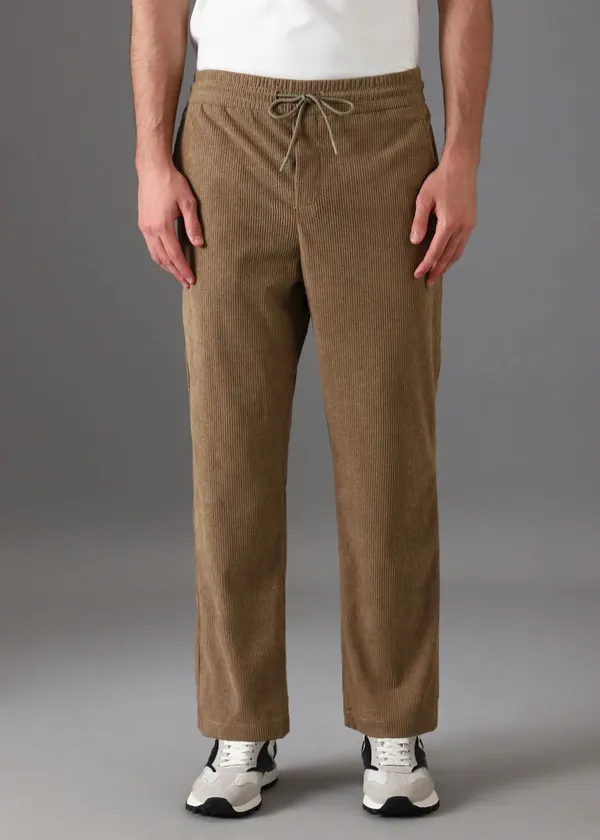 Beige_Corduroy_Relaxed_Fit_Drawstring_Pants_For_Men