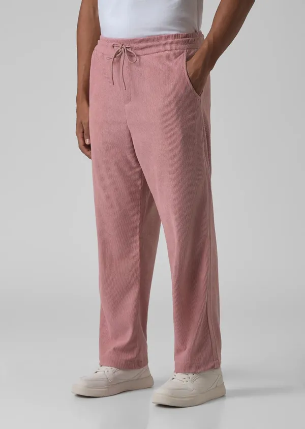 Dusty_Pink_Corduroy_Relaxed_Fit_Drawstring_Pants_For_Men