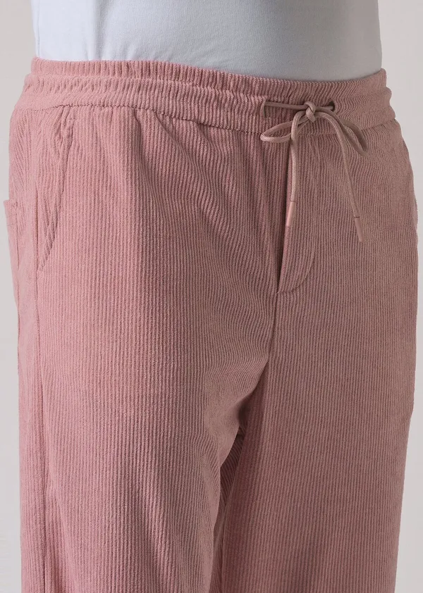 Dusty_Pink_Corduroy_Relaxed_Fit_Drawstring_Pants_For_Men