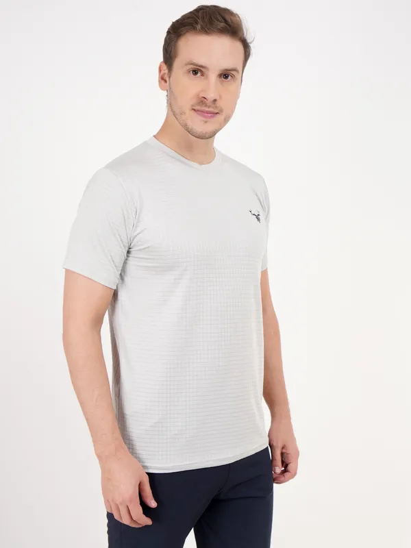 Grey_Crew_Neck_And_Black_T_Shirt_with_Deer_Logo_For_Men