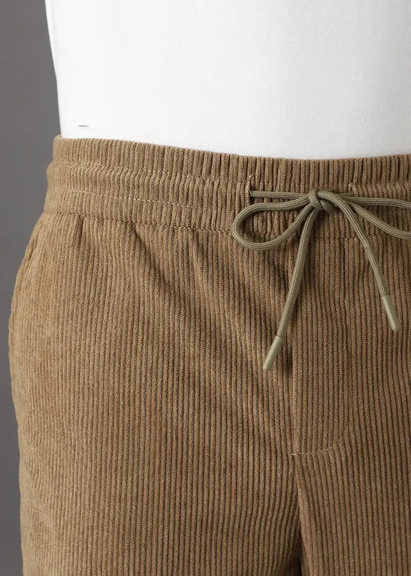 Beige_Corduroy_Relaxed_Fit_Drawstring_Pants_For_Men