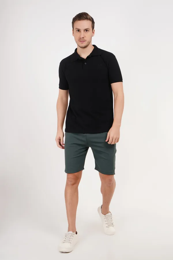 Dark_Green_Cotton_Blend_Casual_Shorts_For_Men