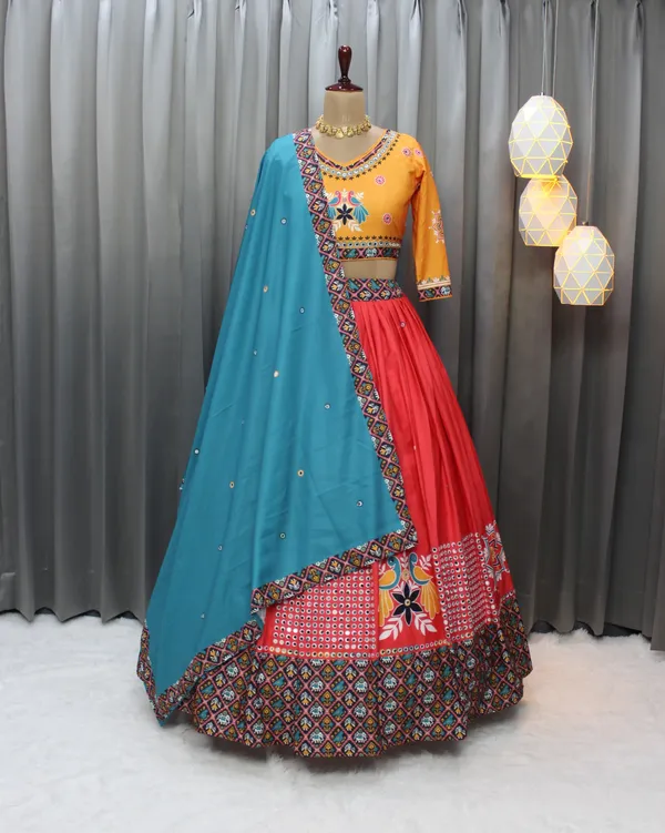 Butter_Silk_Navratri_Special_Lehenga_Choli_???_Real_Mirror_&_Digital_Print_Work