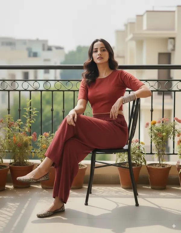 Maroon_Plain_Pure_Rayon_Palazzo_For_Women