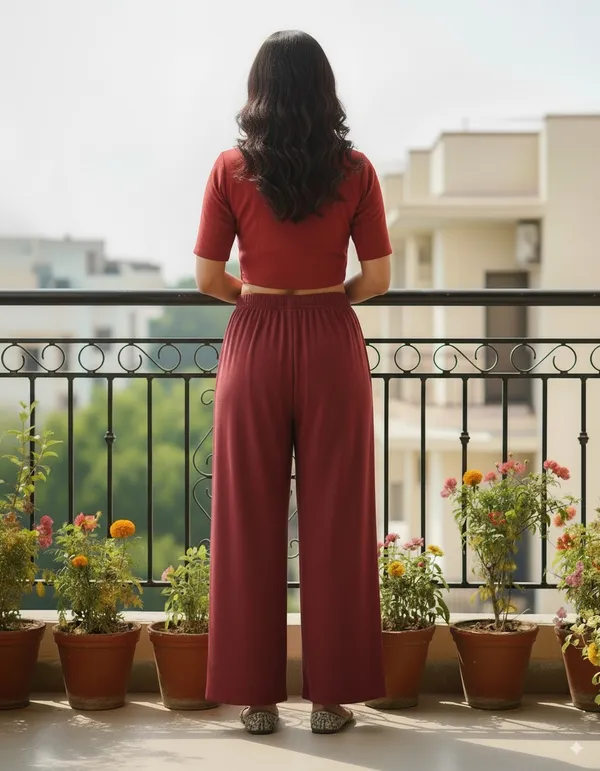 Maroon_Plain_Pure_Rayon_Palazzo_For_Women