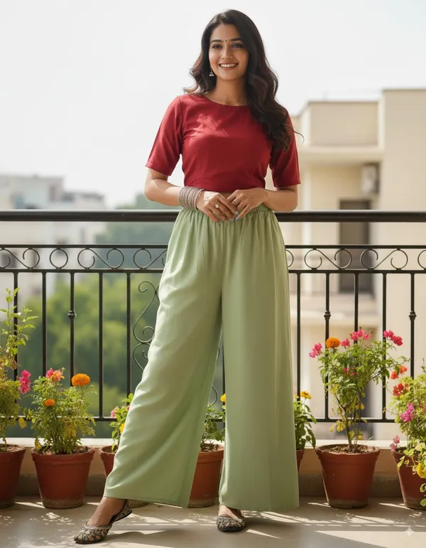 Green_Plain_Pure_Rayon_Palazzo_For_Women