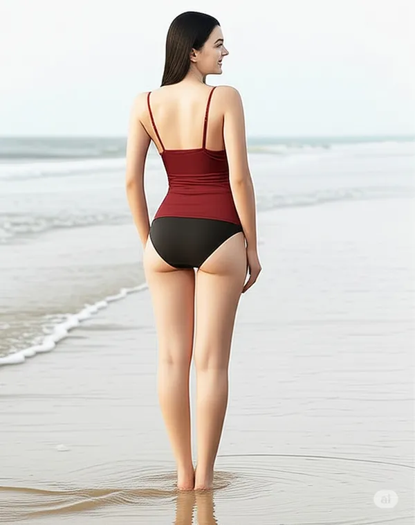 Maroon_Lycra_Blend_Cotton_Unpadded_Round_Neck_Camisole_For_Women