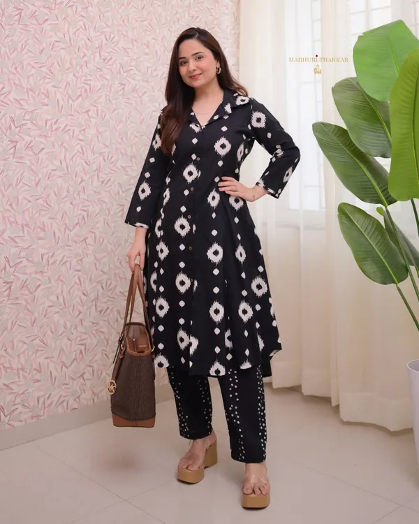 Black_kurti_pant_set