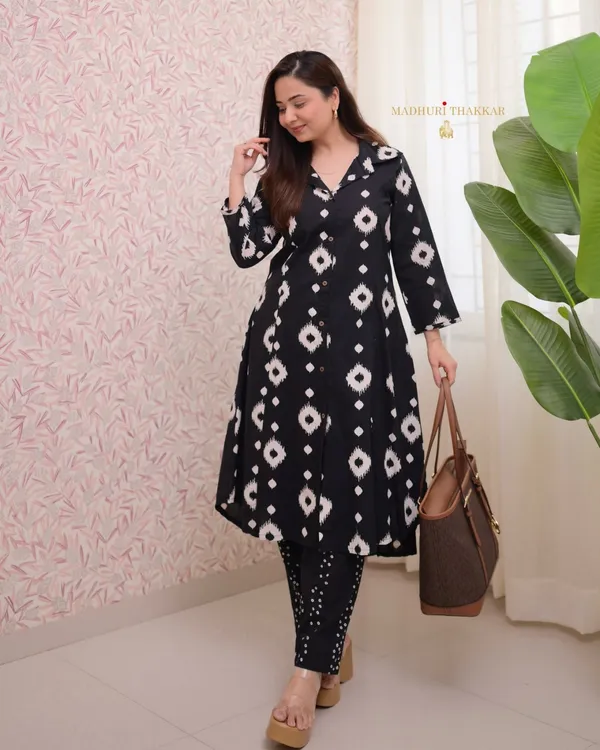 Black_kurti_pant_set