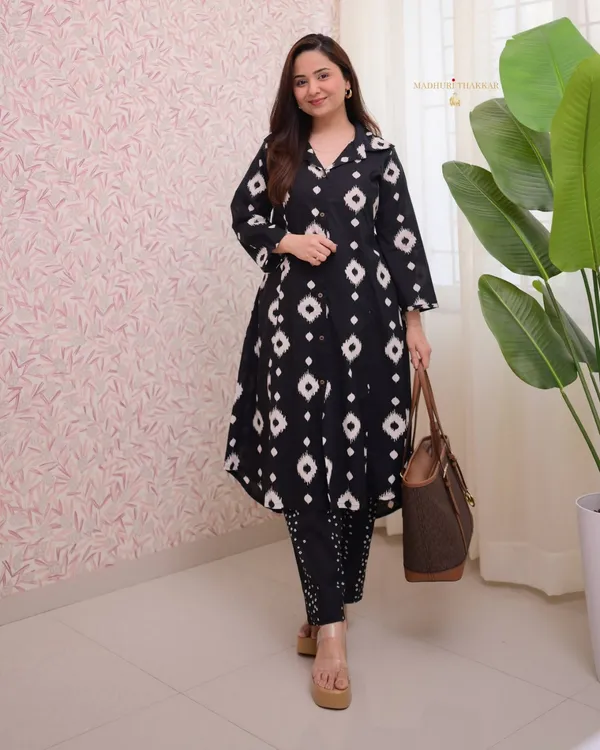 Black_kurti_pant_set