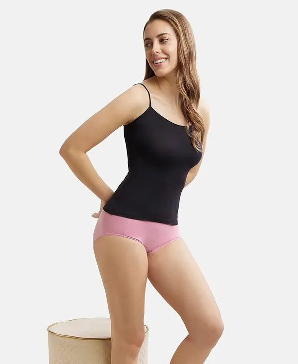 Black_Lycra_Blend_Cotton_Unpadded_Round_Neck_Camisole_For_Women