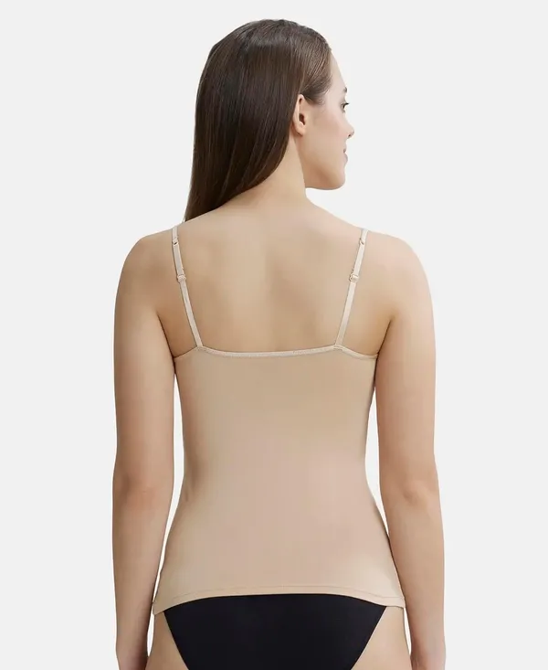 Silver_Lycra_Blend_Cotton_Unpadded_Round_Neck_Camisole_For_Women